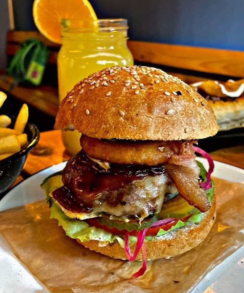 perro callejero hamburguesa